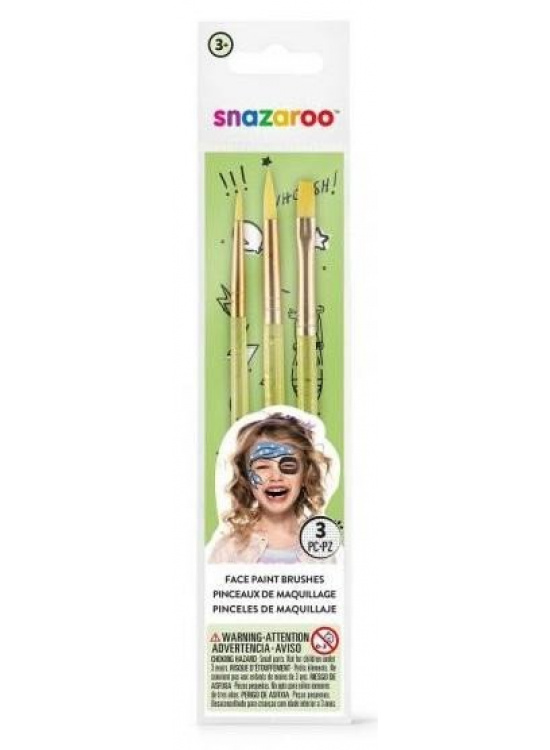 Snazaroo Štětce na obličej - zelené 3 ks