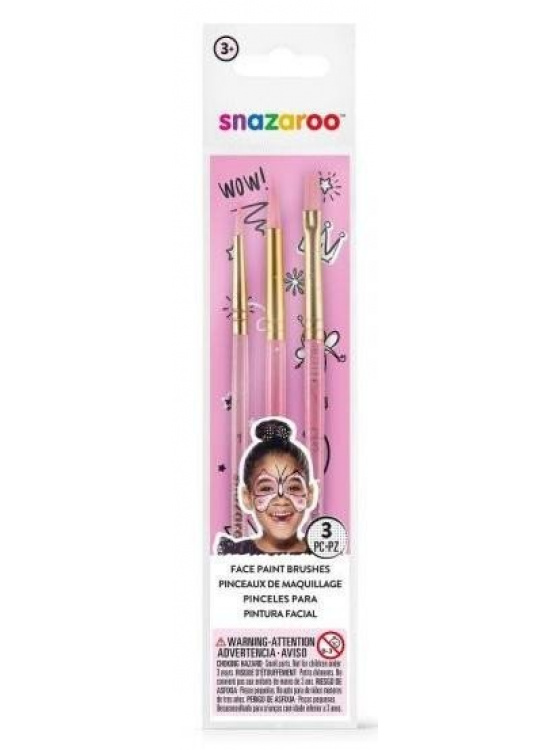 Snazaroo Štětce na obličej - růžové 3 ks