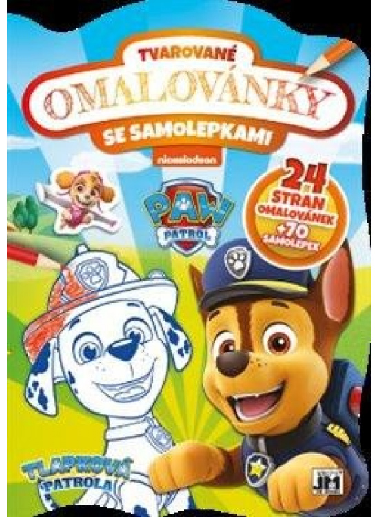 Tlapková patrola - Tvarované omalovánky se samolepkami
