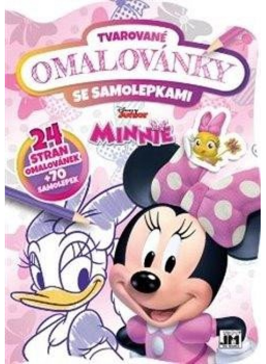Minnie - Tvarované omalovánky se samolepkami