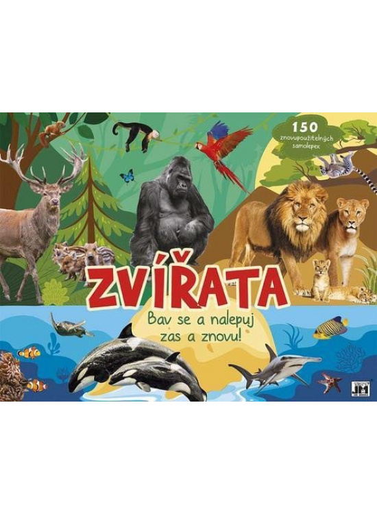Levně Zvířata - Bav se a nalepuj zas a znovu!
