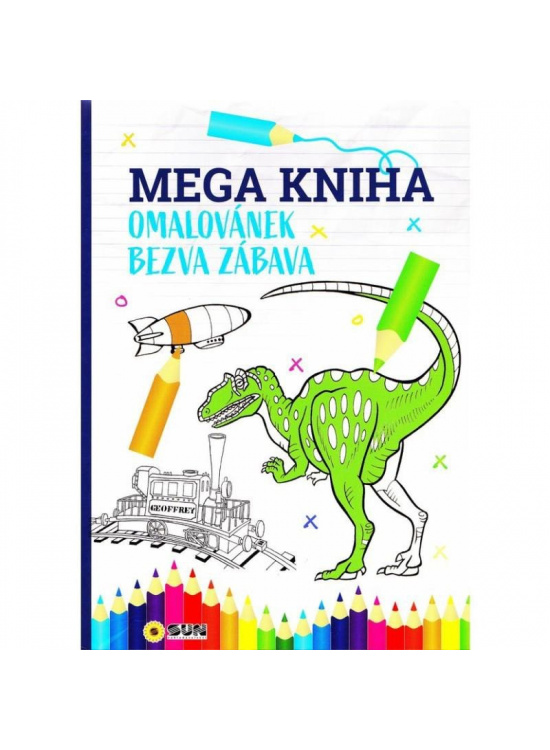 Levně Mega kniha omalovánek - Blue bezva zábava