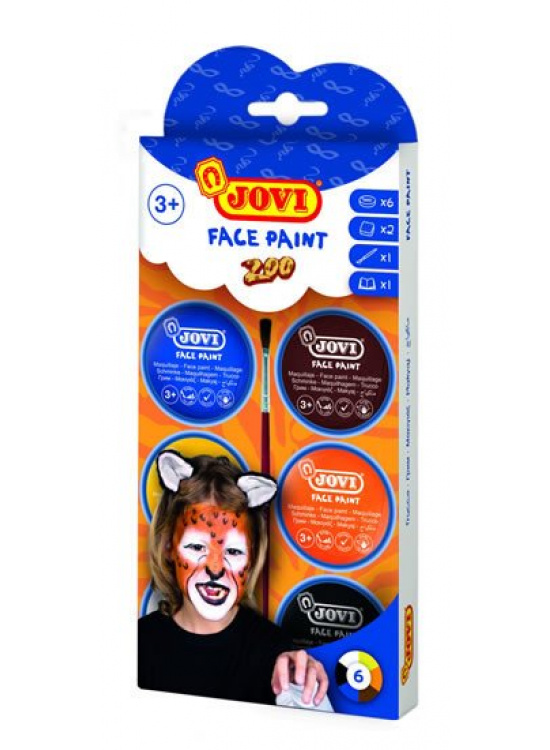 Levně JOVI obličejové barvy 6x 8ml polštáře ZOO