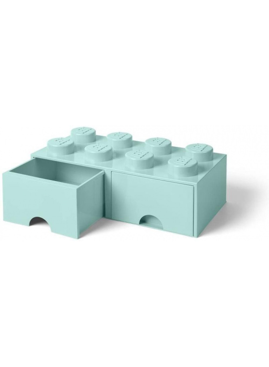 Úložný box LEGO s šuplíky 8 - aqua