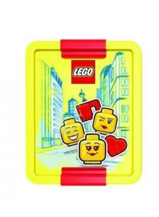 Levně Box na svačinu LEGO ICONIC Girl - žlutá/červená
