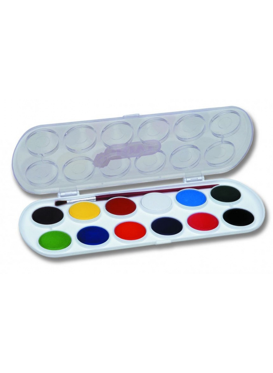 JOVI vodové barvy 12 ks + štětec