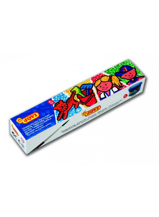 Levně JOVI temperové barvy 5x35ml v kelímku + štětec
