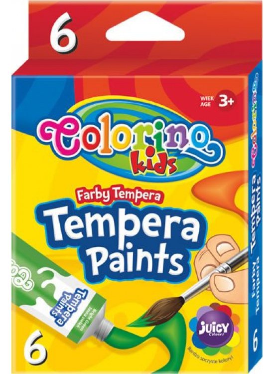 Temperové barvy tuba 6 barev, 12 ml