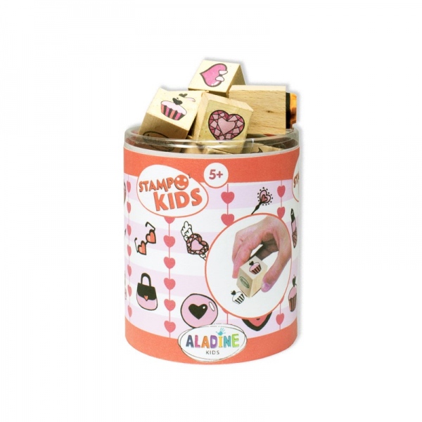 Levně Dětská dřevěná razítka Stampo KIDS - Holčičí poklady