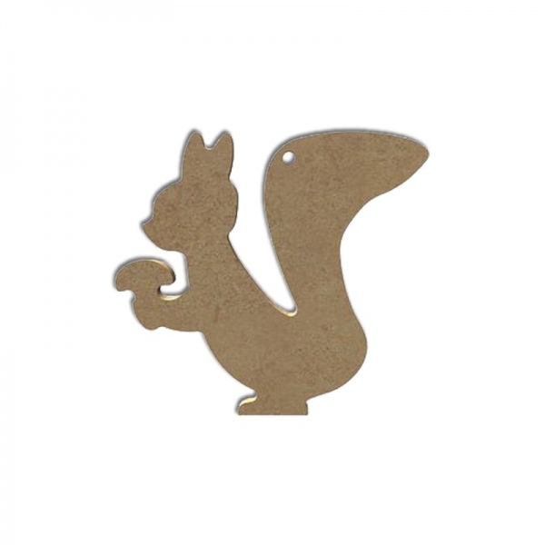 Dřevěný výřez k dekoraci Gomille závěsný, 10 cm – veverka