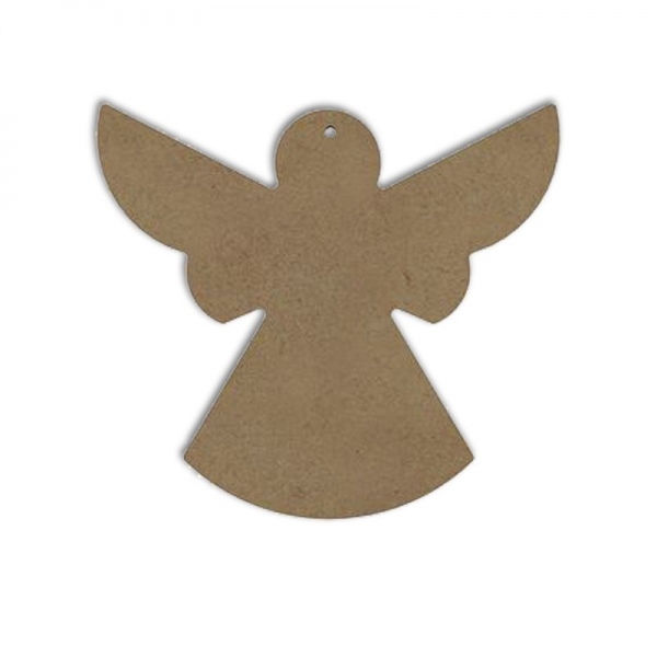 Dřevěný výřez k dekoraci Gomille závěsný, 15 x 13 cm – anděl