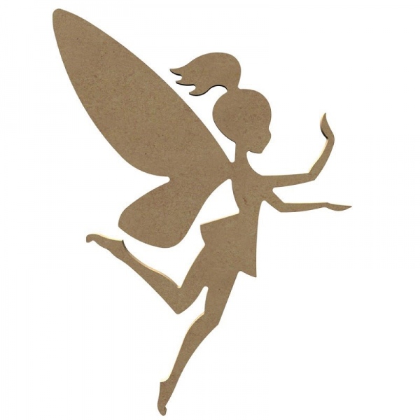 Dřevěný výřez k dekoraci Gomille, 22 x 28 cm – víla velká