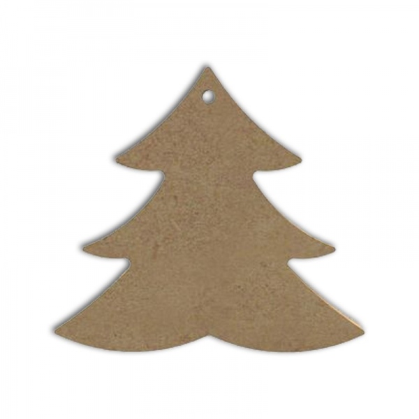 Dřevěný výřez k dekoraci Gomille závěsný, 10 x 10 cm – stromeček