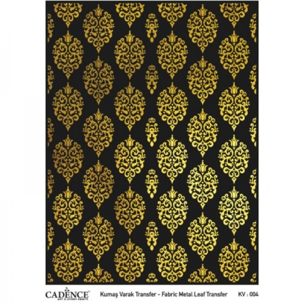 Transferový obrázek na textil - zlaté zdobné kapky