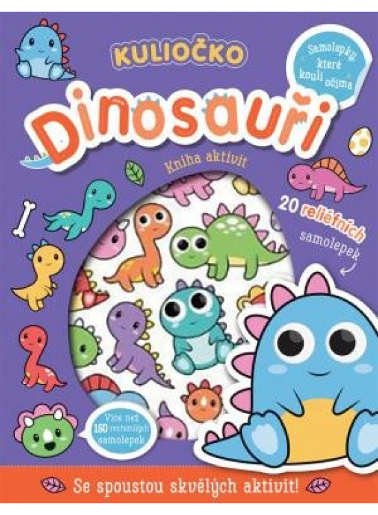 Levně Kuliočko Dinosauři 20 reliéfních samolepek