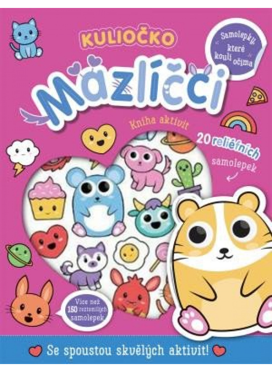 Levně Kuliočko Mazlíčci 20 reliéfních samolepek