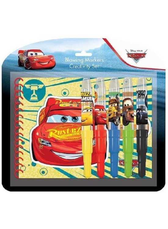 Auta - Set s foukacími fixy a notesem