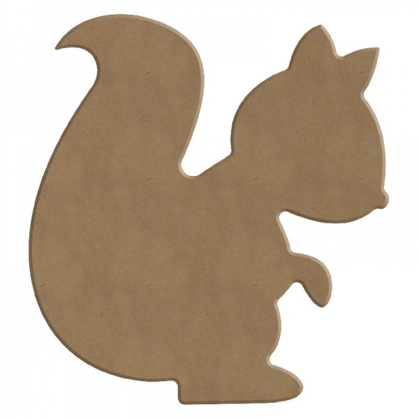 Dřevěný výřez k dekoraci Gomille, 12 x 13 cm – veverka