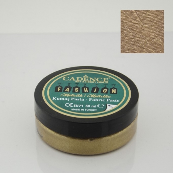 3D metalická textilní pasta Cadence, 50 ml - antická zlatá