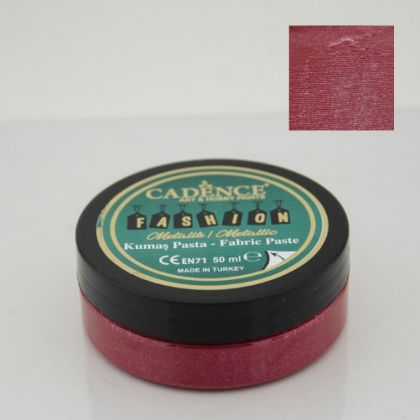 3D metalická textilní pasta Cadence, 50 ml - červená