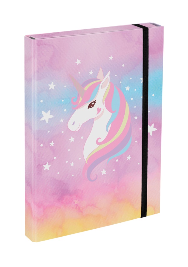 BAAGL Desky na školní sešity A4 Rainbow Unicorn