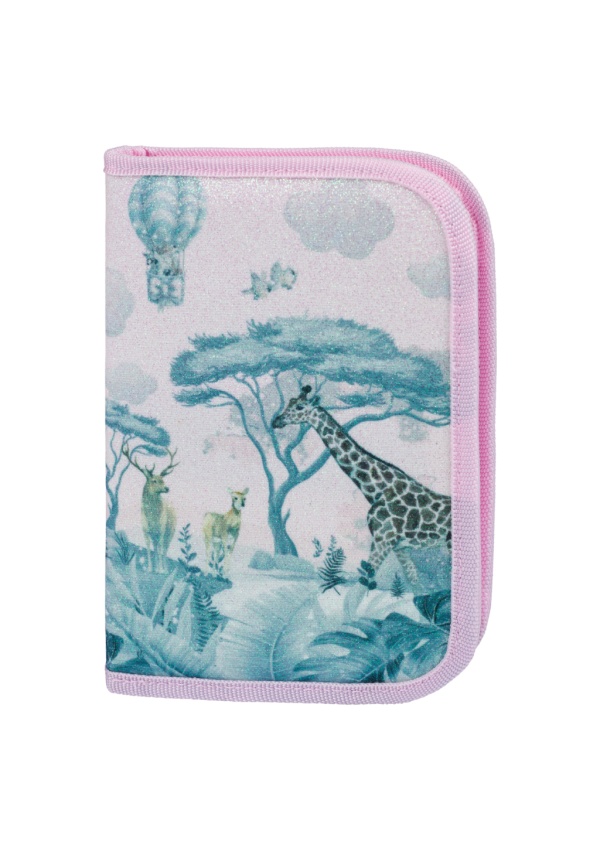 BAAGL Školní penál klasik dvě chlopně Safari