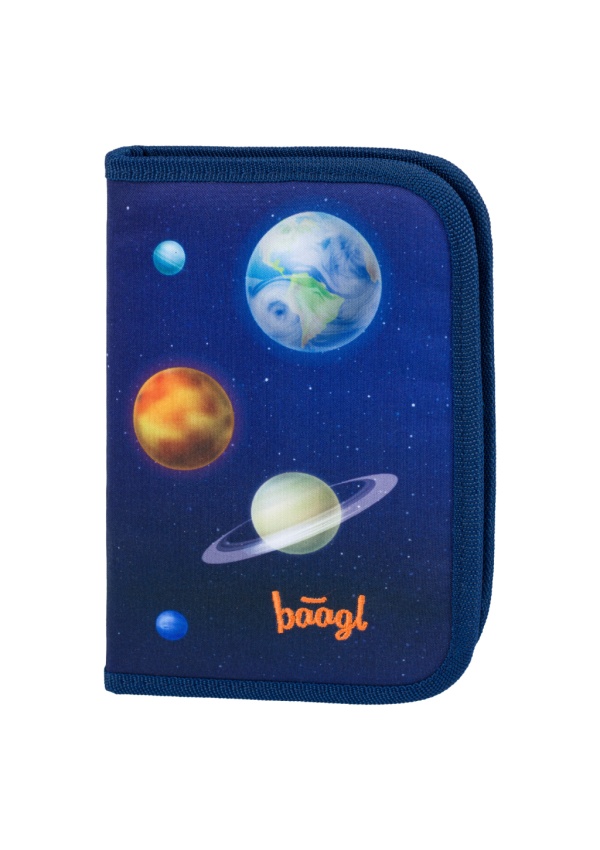 BAAGL Školní penál klasik dvě chlopně Planety
