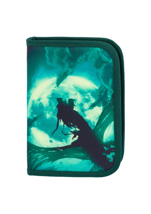 BAAGL Školní penál klasik dvě chlopně Drak