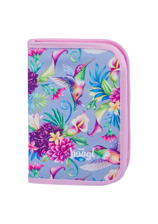 BAAGL Školní penál klasik dvě chlopně Kolibřík