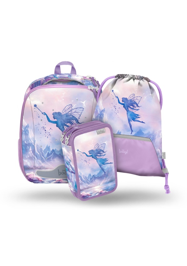 BAAGL SET 3 Shelly Víla: aktovka, penál, sáček