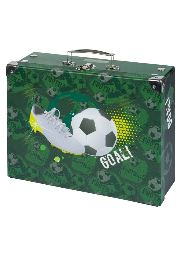 BAAGL Skládací školní kufřík Fotbal s kováním