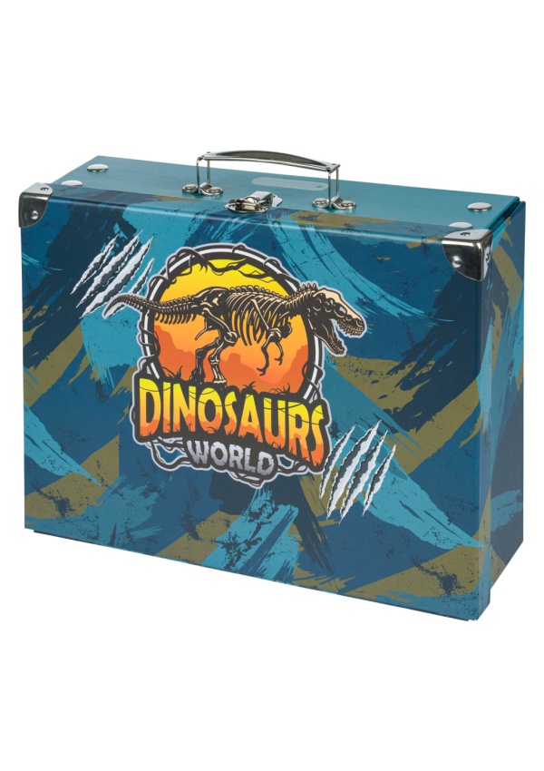 BAAGL Skládací školní kufřík Dinosaurs World s kováním