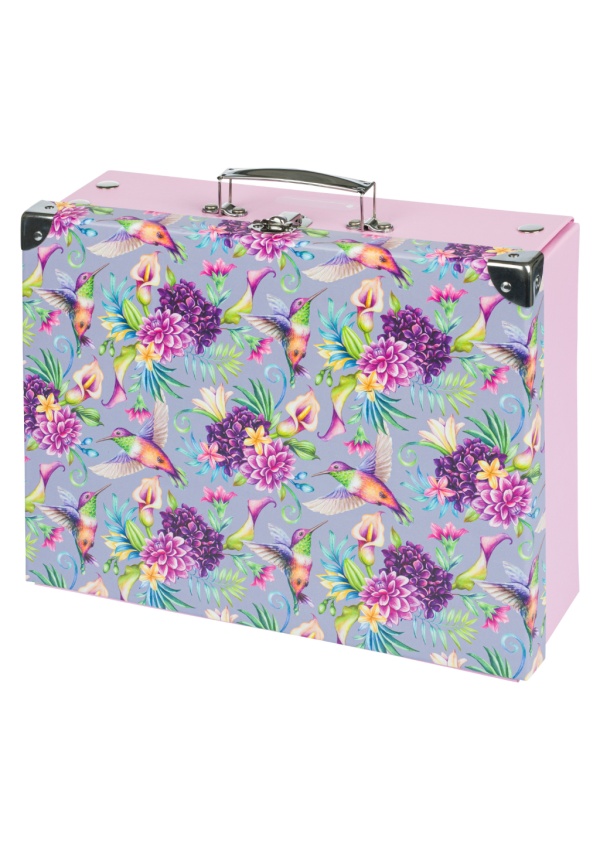 BAAGL Skládací školní kufřík Kolibřík s kováním