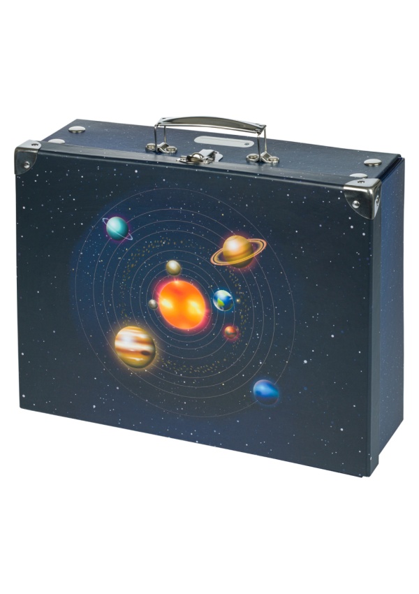 BAAGL Skládací školní kufřík Planety s kováním