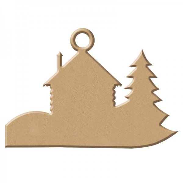 Dřevěný výřez – domečky