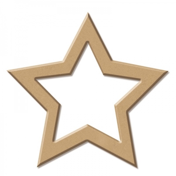 Dřevěný výřez – hvězda obrys
