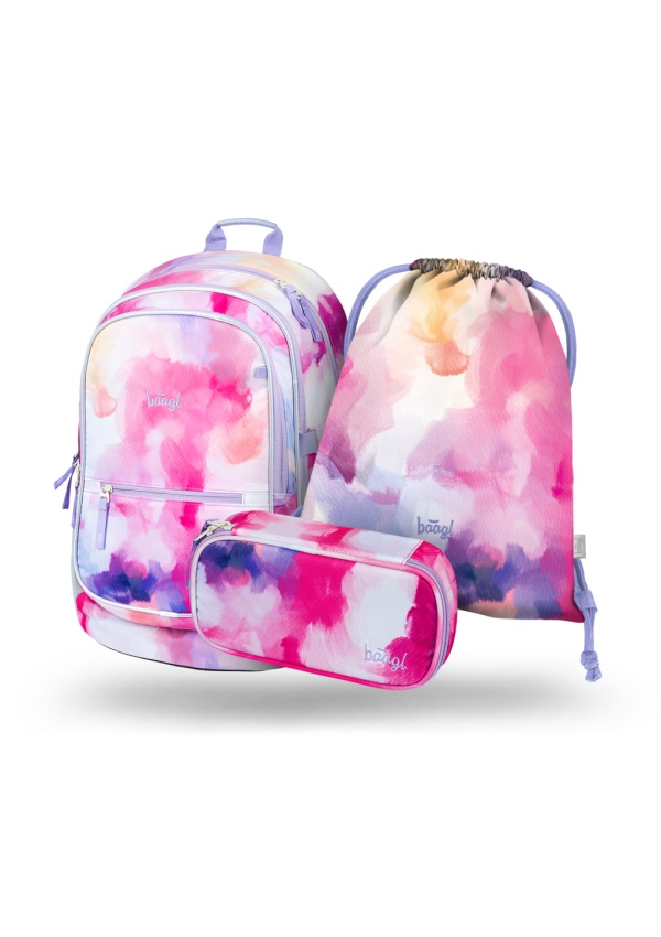 BAAGL SET 3 Core Painting: batoh, penál, sáček