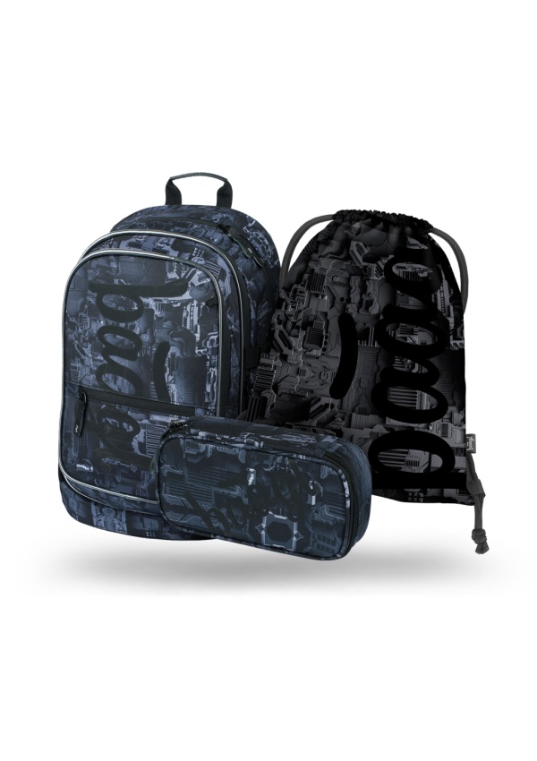 BAAGL SET 3 Core Technic: batoh, penál, sáček