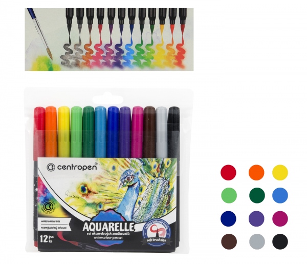 Levně Fix aquarelová sada CENTROPEN 8683/12