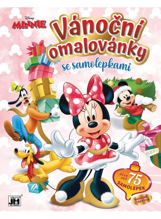 Minnie - Vánoční omalovánky se samolepkami