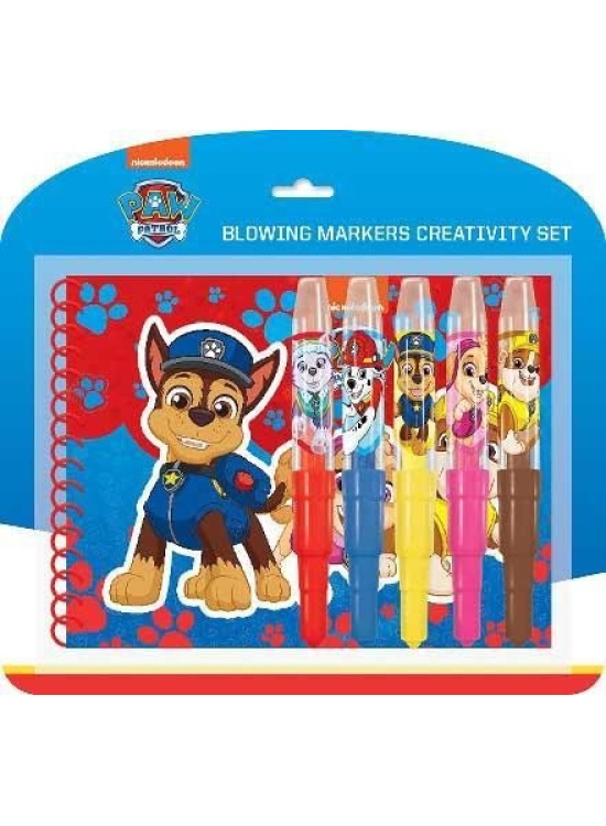 Tlapková patrola - Set s foukacími fixy a notesem