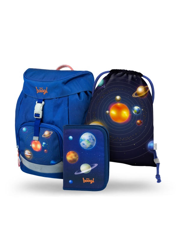 BAAGL SET 3 Airy Planety: aktovka, penál, sáček