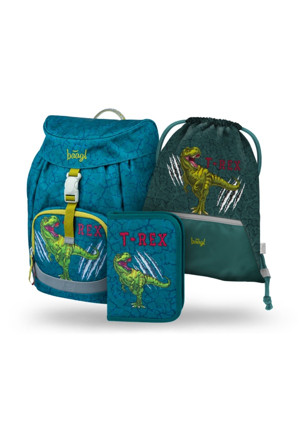 BAAGL SET 3 Airy T-REX: aktovka, penál, sáček