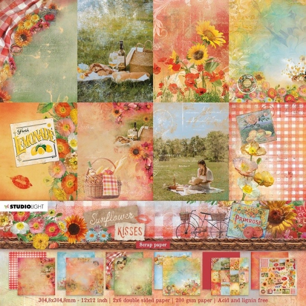 Scrapbooková sada, 30,5x30,5 cm – Sunflower Kisses