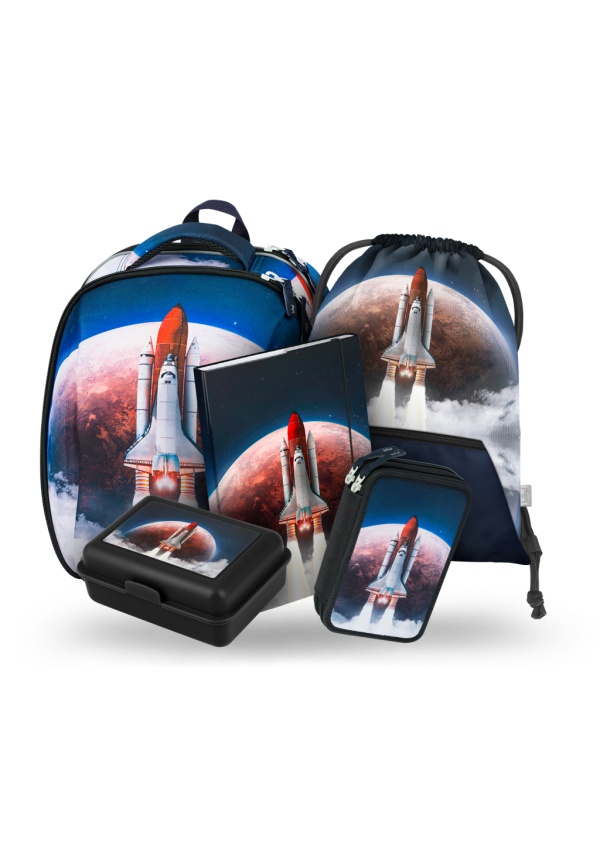 BAAGL SET 5 Shelly Space Shuttle: aktovka, penál, sáček, desky, box