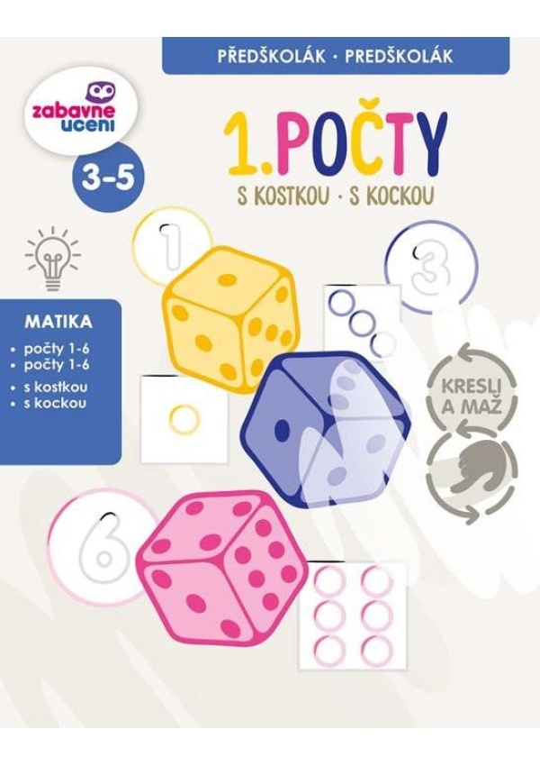 Levně Kresli a maž - První počty (stíratelný sešit)
