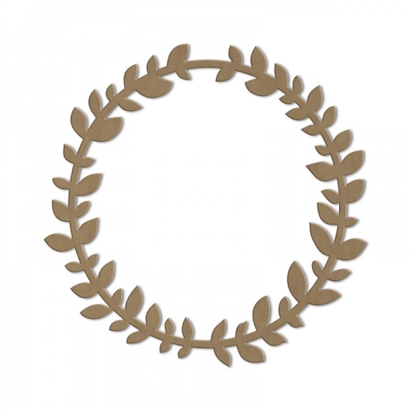 Dřevěný výřez - Věnec s lístečky