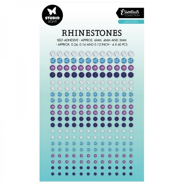 Samolepicí kamínky, 240 ks – Barvy laguny