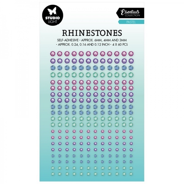 Samolepicí kamínky, 240 ks – Pastelové barvy