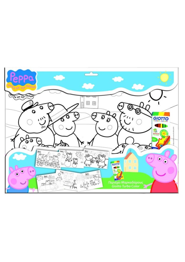 Velké plakátové omalovánky Prasátko Peppa + fixy